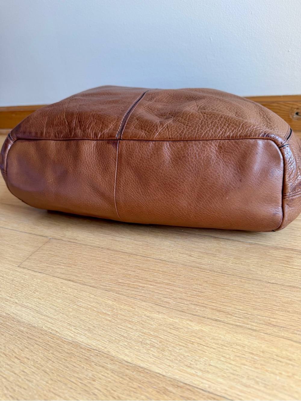 Banana Republic - Brown Pebbled Leather Shoulder/Hobo Bag, Pockets! - Picture 12 of 14